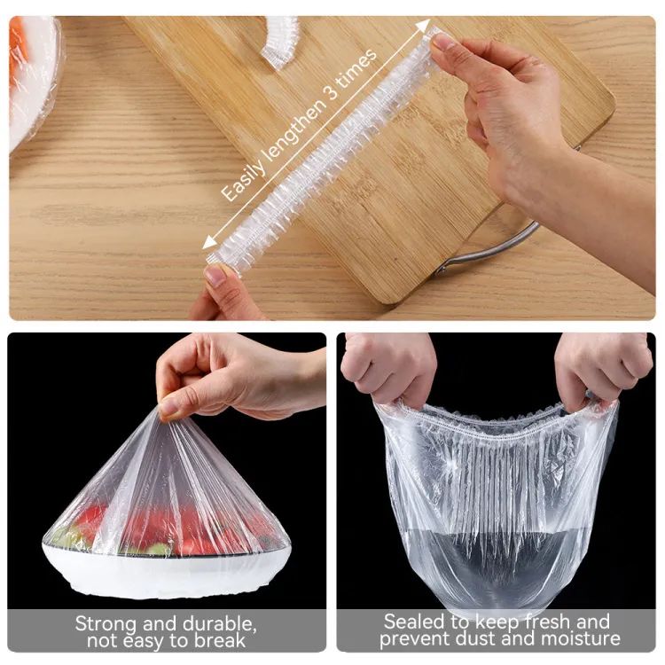 1000Pcs Disposable Plastic Bag Food Cover