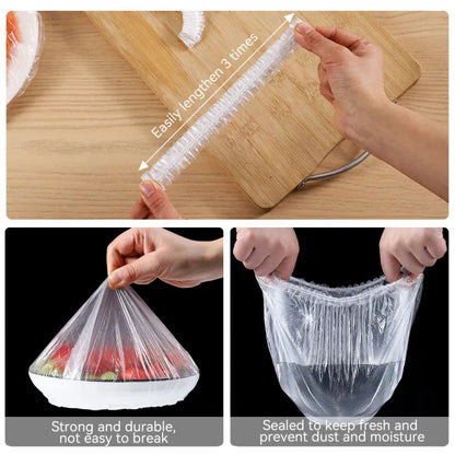 1000Pcs Disposable Plastic Bag Food Cover