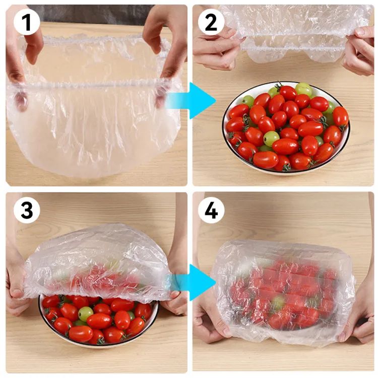 1000Pcs Disposable Plastic Bag Food Cover