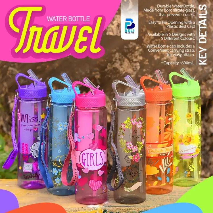 Travel Water Bottle With Ice Cube Tube